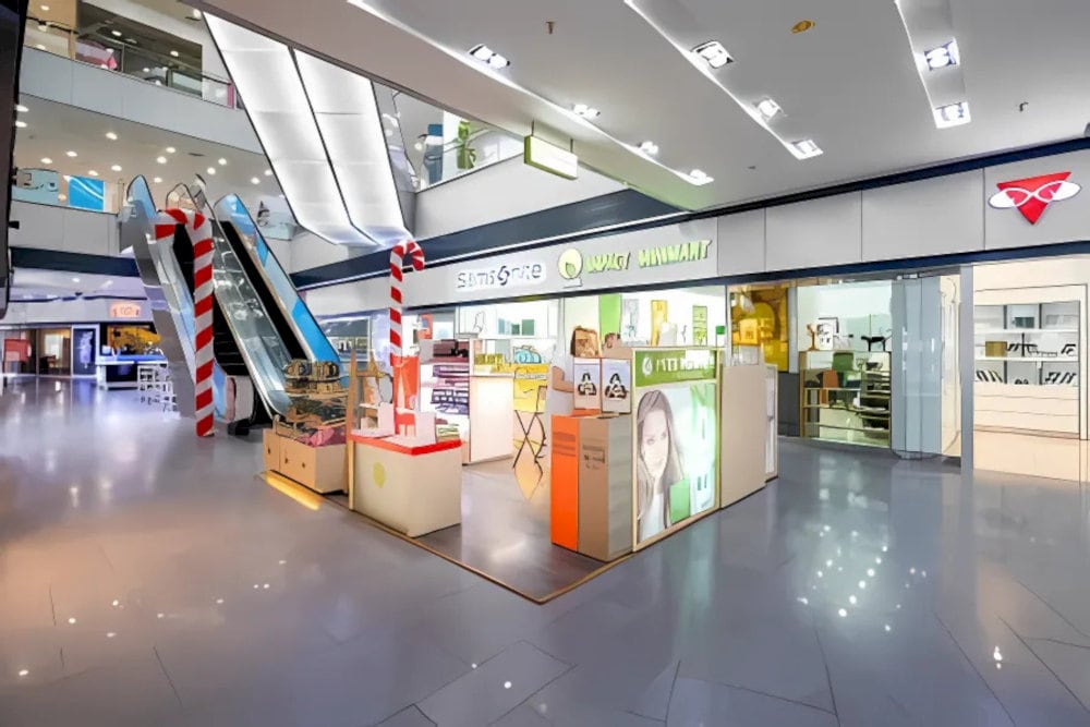 The mall also features a cinema, relaxing spas, and a variety of cafes